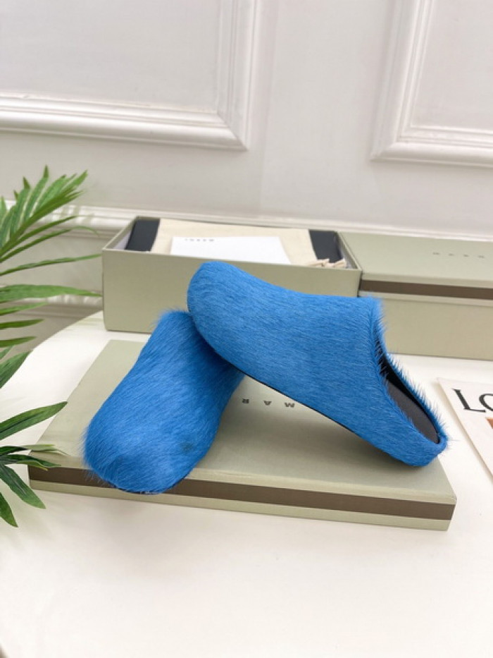 MA SLIDE BLUE FUSSBETT SABOT LOAFERS COPSHOE MAR-02