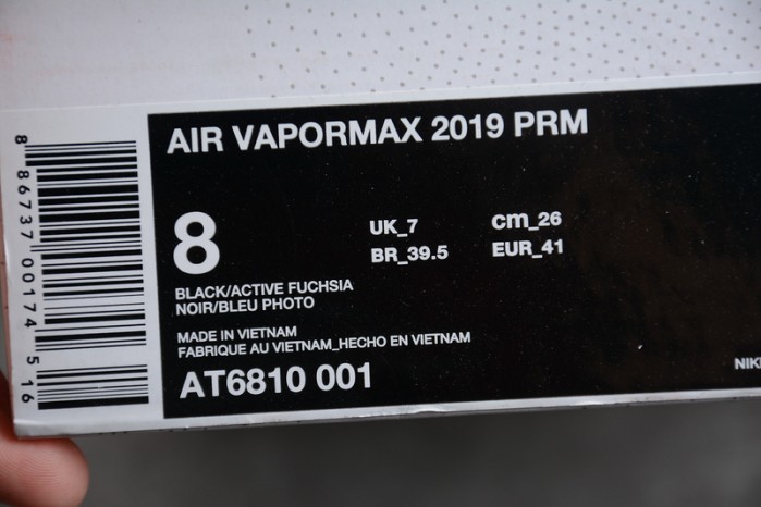 Air VaporMax 2019 Premium Black Active Fuchsia Photo Blue AT6810-001