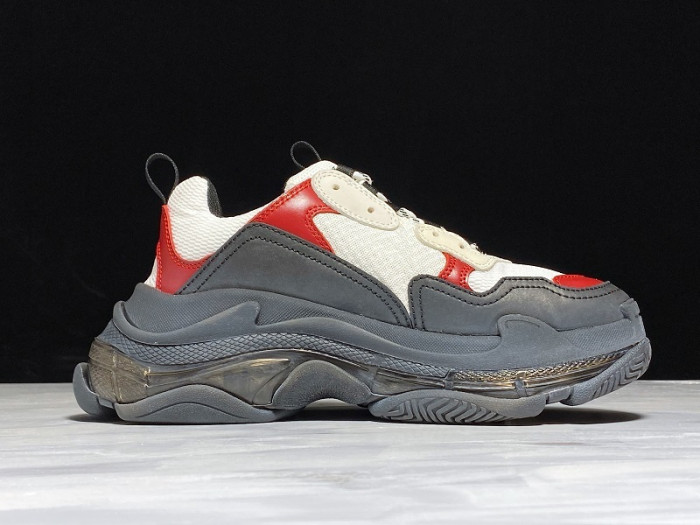 BL TRIPLE S TRAINERS CLEAR SOLE BLACK /BROWN/ RED 541624  W09O1 9000