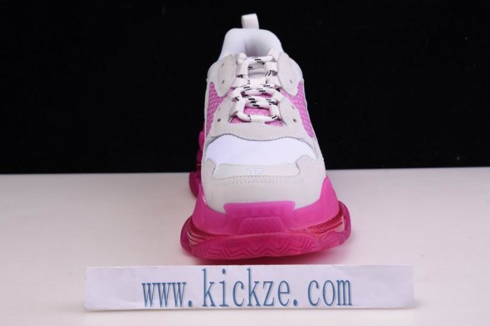 BL TRIPLE S TRAINERS CLEAR SOLE  WHITE PINK   541624  W09OH  1012