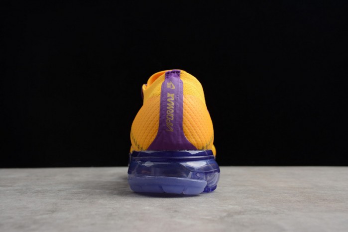 Nike Air VaporMax Flyknit 2018 Lemon Yellow/Purple  mens AA3858-104