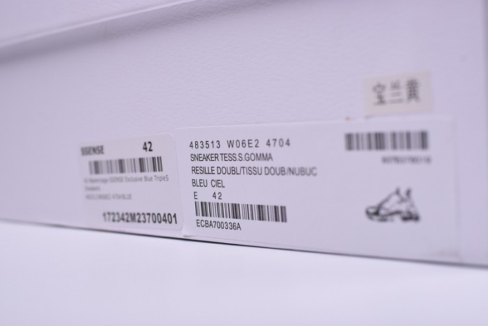 BL 17FW TRIPLE S“CREAM” Washed Show Snea Grey MENS 483513W06E