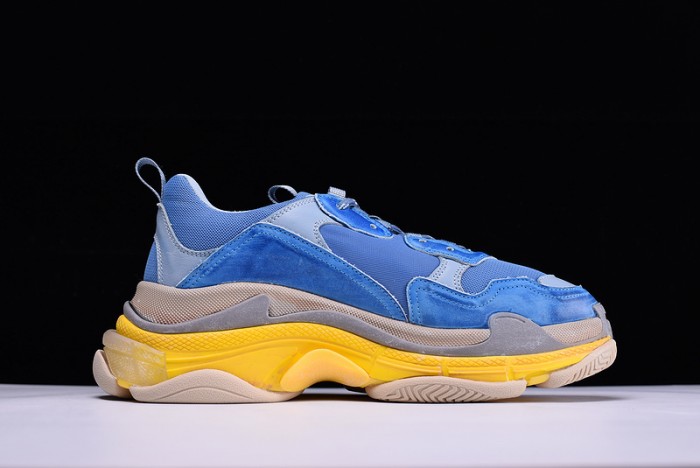 BL 17FW TRIPLE S“CREAM” Washed Show Snea Grey MENS 483513W06E