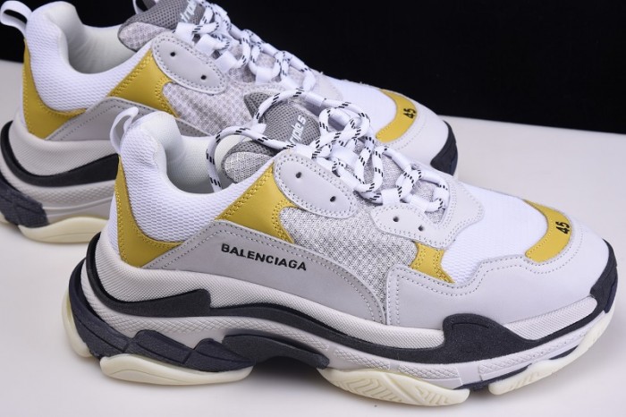 BL TRIPLE S TRAINERS CLEAR SOLE  GREY YELLOF  WHITE   541624  W09OH  1008