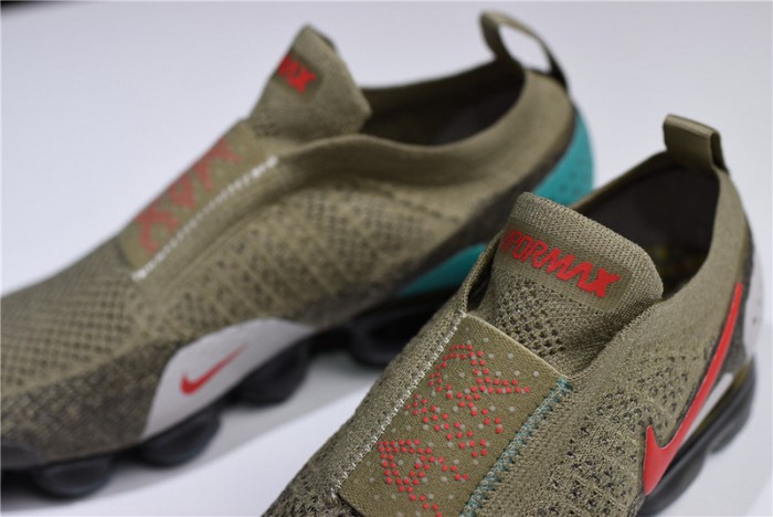 Nike VaporMax FK Moc 2 Natural Olive Habanero Red Air Vapor Max mens  AH7006-200